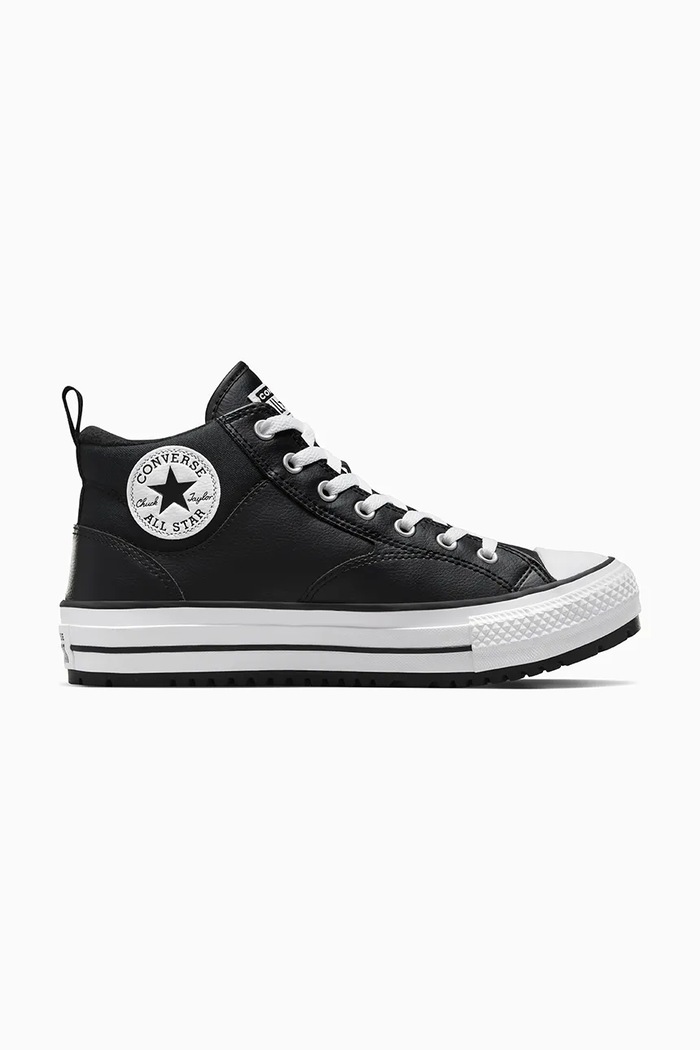Sneakers Converse Chuck Taylor All Star Malden Street Boot απομίμηση λείου δέρματος μαύρο A04477C