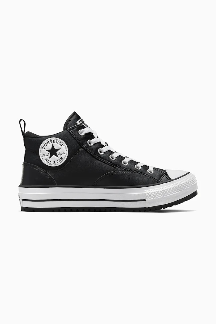 Sneakers Converse Chuck Taylor All Star Malden Street Boot απομίμηση λείου δέρματος μαύρο A04477C