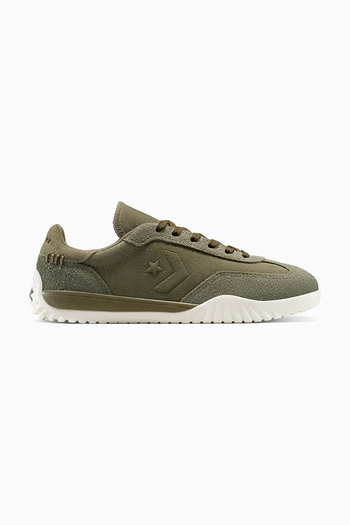 Converse velúr sportcipő Run Star Trainer lapos zöld A13057C