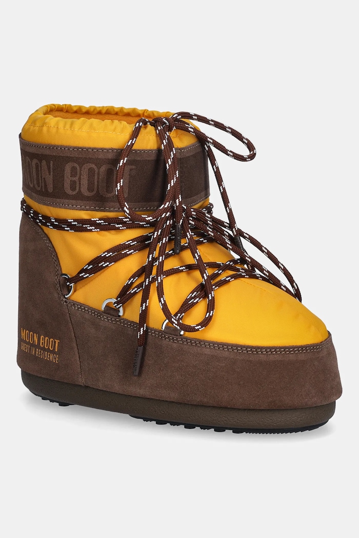 Čizme za snijeg Moon Boot MB X GIR ICON LOW NYLON brušena koža smeđa 80D1409740.BM04