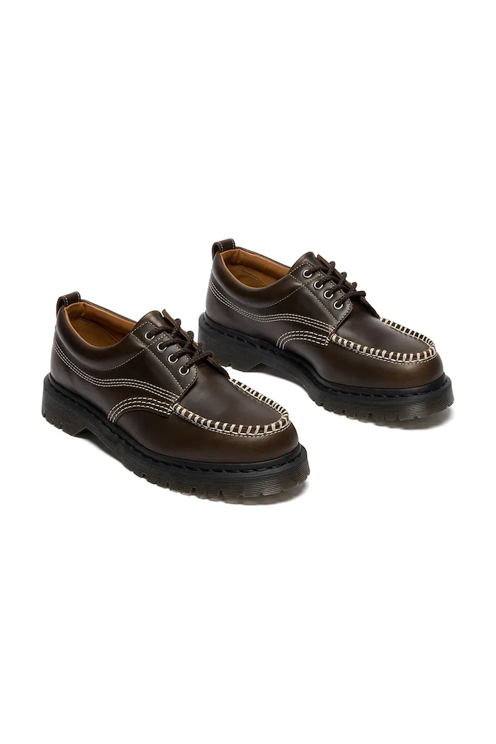 Dr. Martens półbuty skórzane Lowell DM41627300 zielony AW25