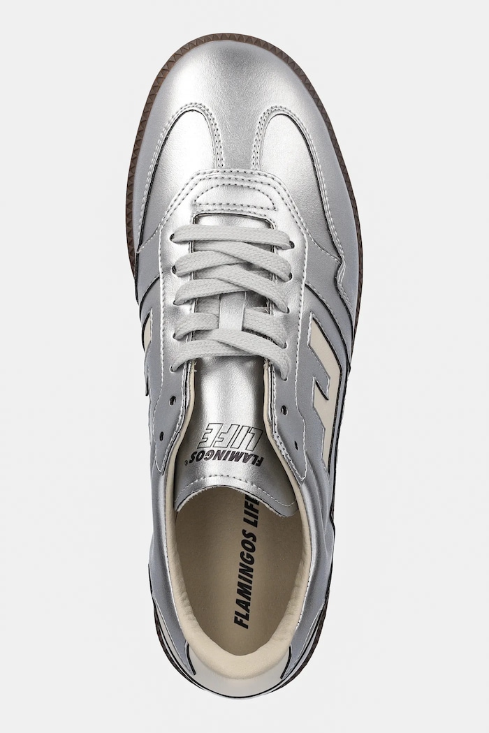 Sneakers Flamingos Burela Slim ασημί BSAPPSIL