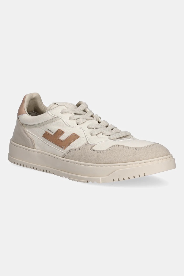 Sneakers Flamingos Ventura απομίμηση λείου δέρματος μπεζ VEBRUCRE