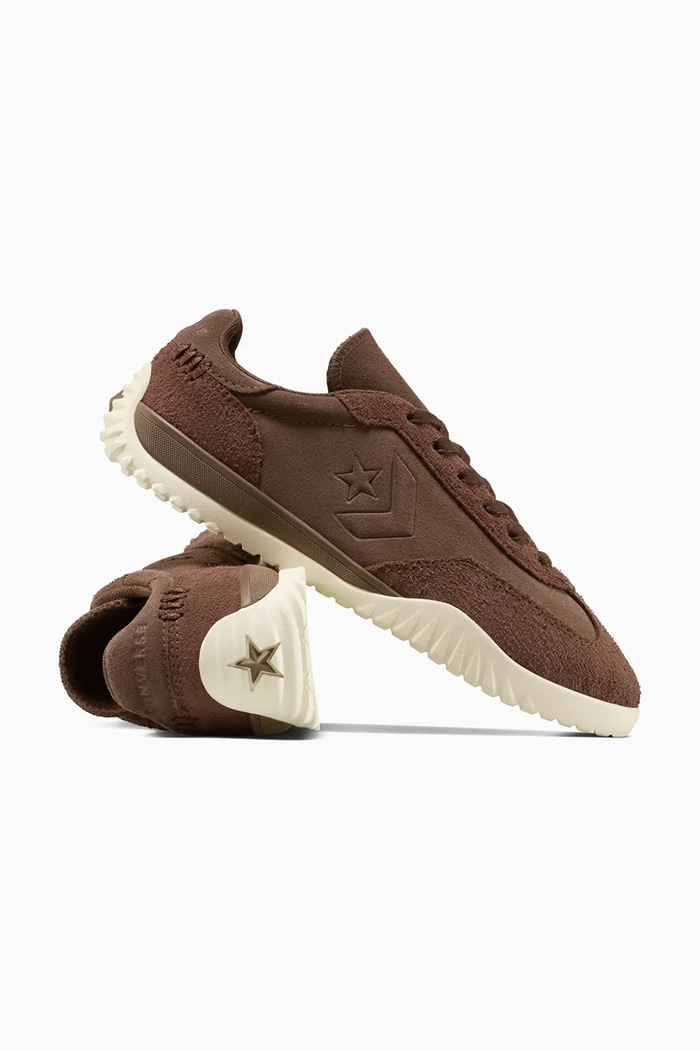 Sneakers din piele intoarsă Run Star Trainer Converse A16386C maro