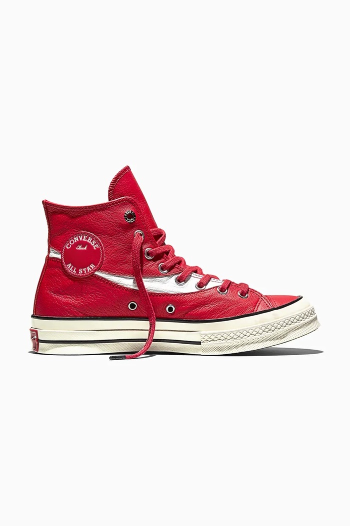 Kožené tenisky Converse Converse x Coca-Cola Chuck 70 plochá červená A17888C