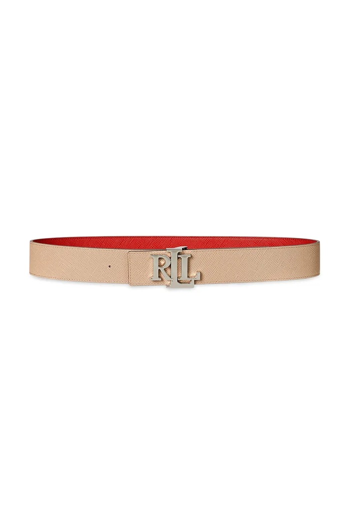 Kožený opasok Lauren Ralph Lauren 412974559 oranžová AW25