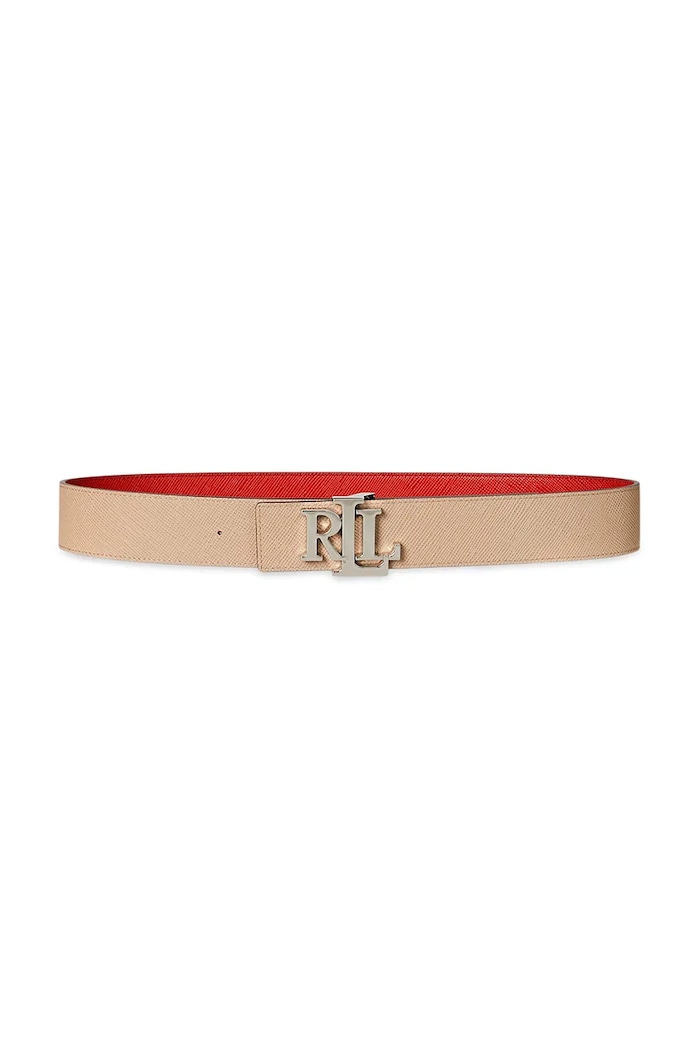 Kožený opasok Lauren Ralph Lauren 412974559 oranžová AW25