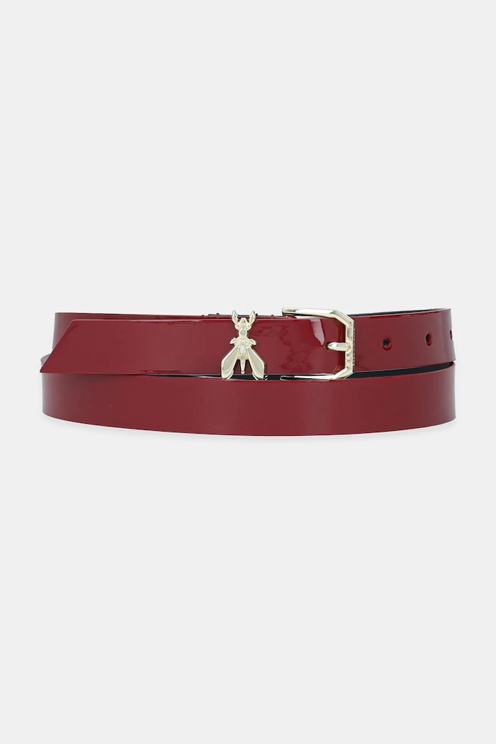 Kožený opasok Patrizia Pepe Planet friendly burgundské 8W0045.L125