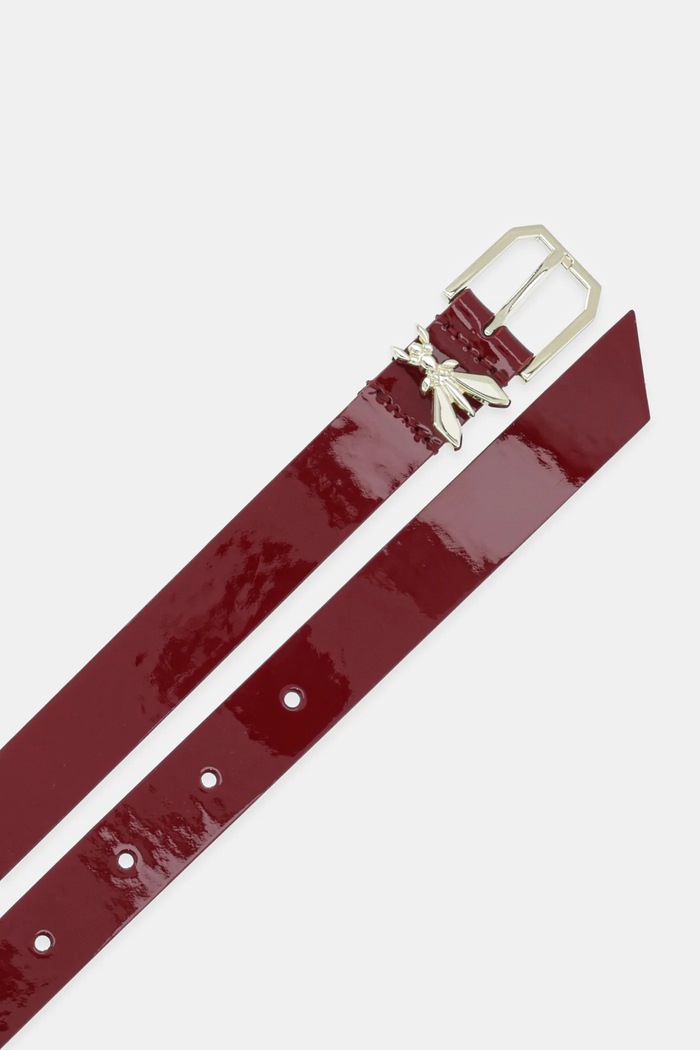 Kožený opasok Patrizia Pepe 8W0045.L125 burgundské AW25