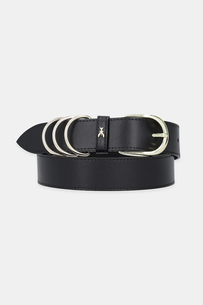 Kožený pásek Patrizia Pepe Planet friendly černá 8W0069.L048