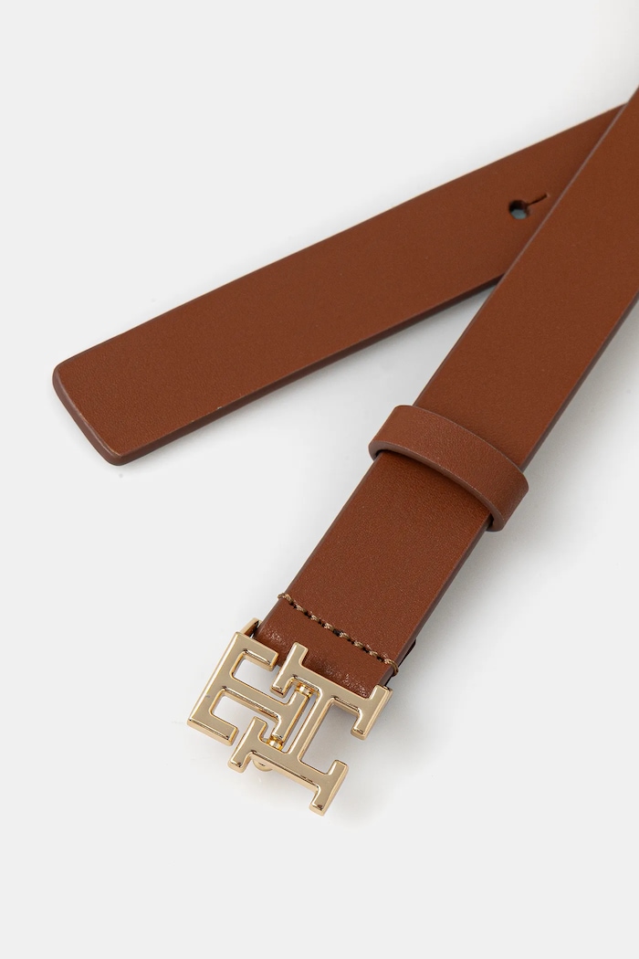 Tommy Hilfiger curea pentru femei de piele AW0AW17496 maro SS26