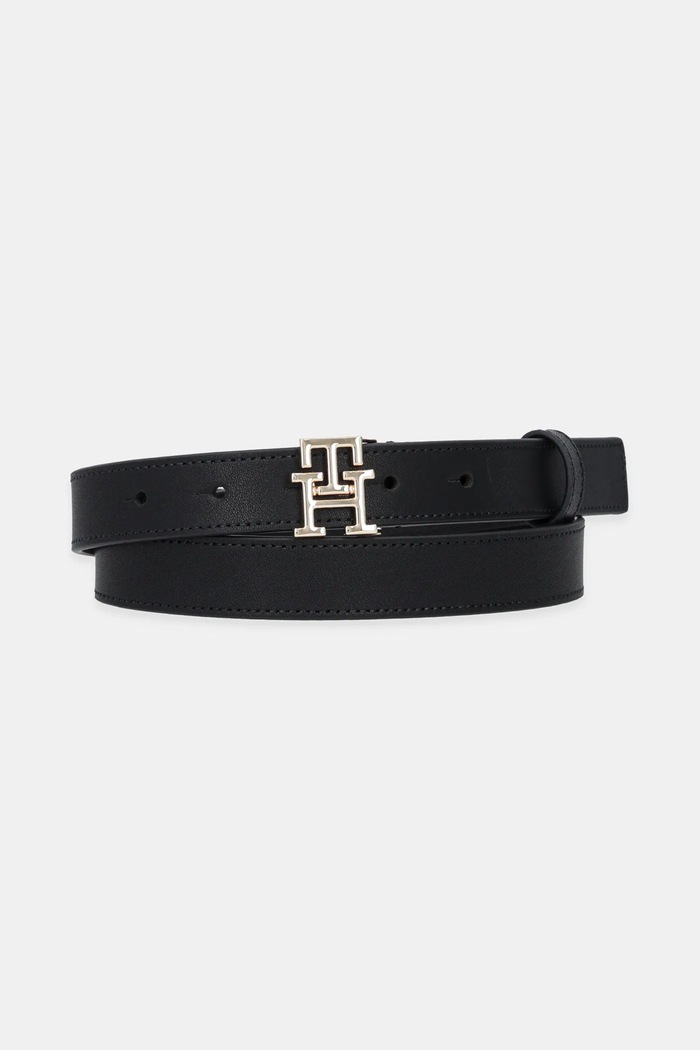 Tommy Hilfiger opasok dámsky kožený čierna AW0AW17496