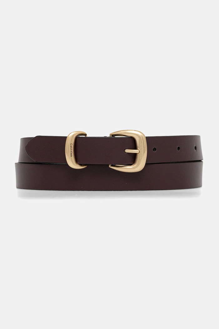 Kožený pásek Calvin Klein Dárkový box burgundské LV04K7012G