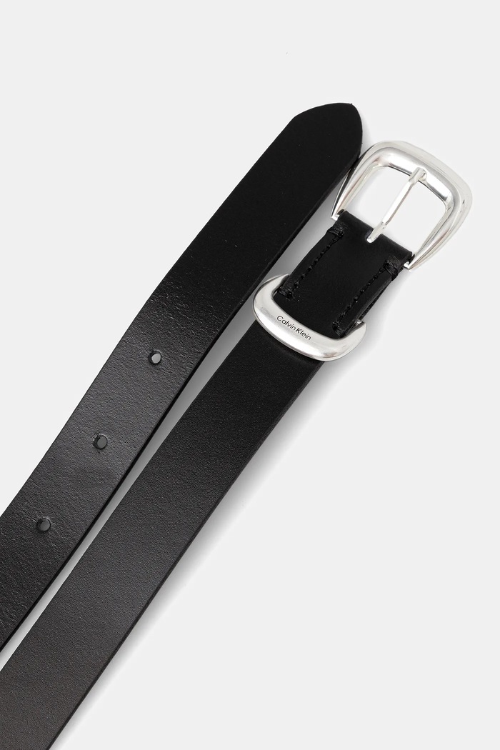 Calvin Klein Pasek skórzany LV04K7012G czarny SS26