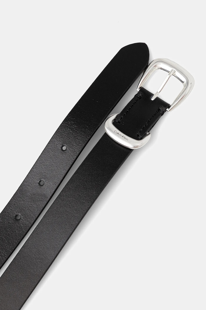 Calvin Klein Pasek skórzany LV04K7012G czarny SS26