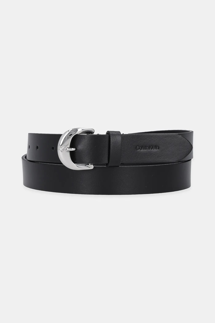 Kožený pásek Calvin Klein černá LV04K7015G