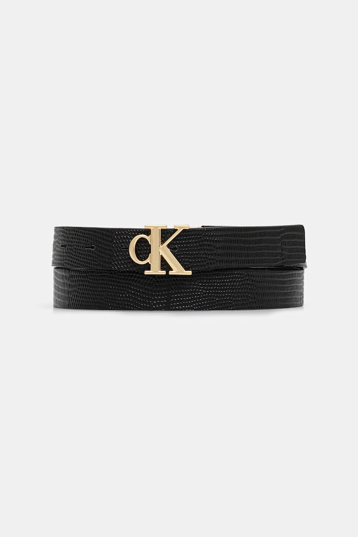 Calvin Klein Ζώνη διπλής όψης απομίμηση λείου δέρματος μαύρο LV04F7040G