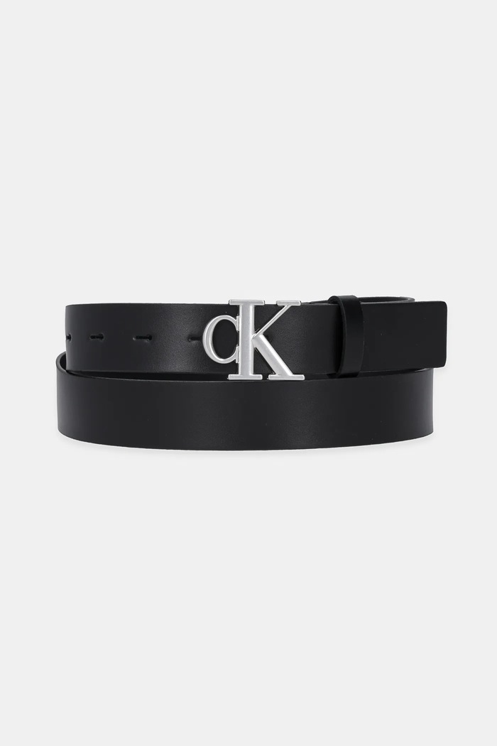 Calvin Klein Pasek skórzany czarny LV04K7018G
