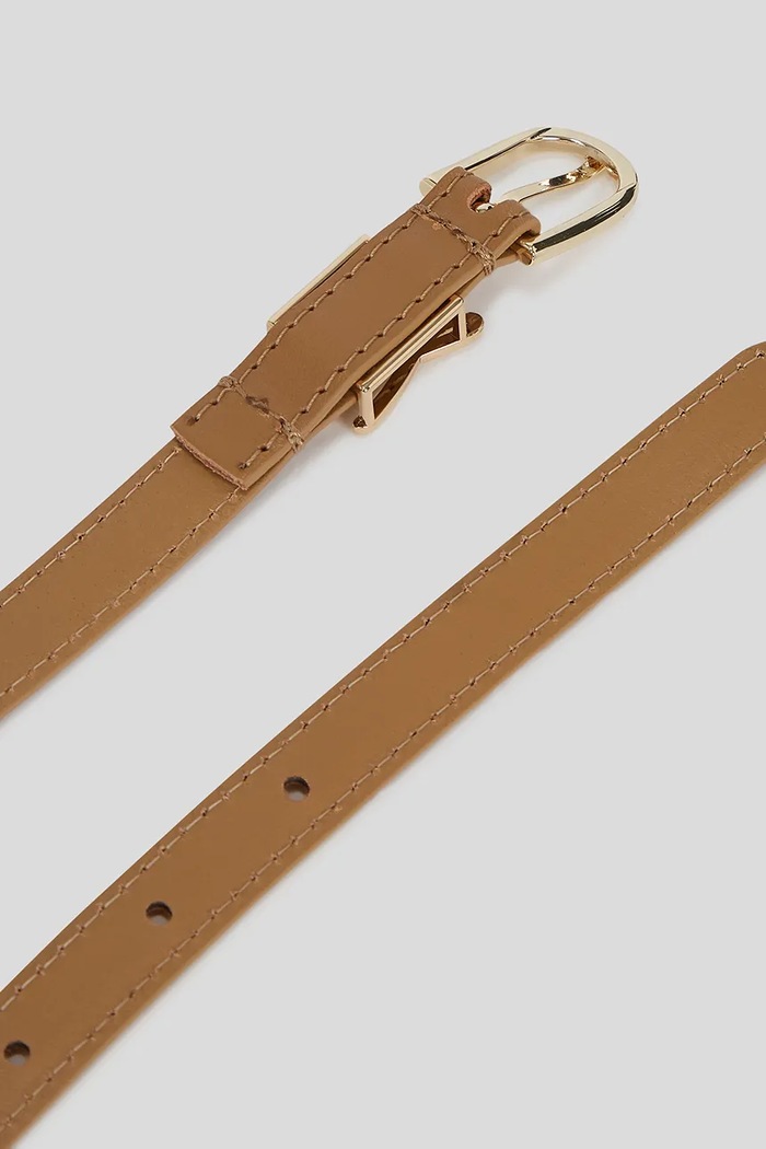 Accesorii Karl Lagerfeld curea de piele K/AUTOGRAPH A3W33037 maro