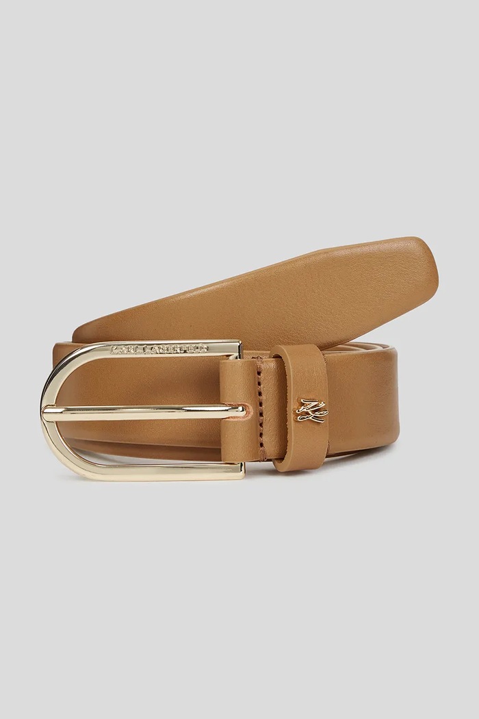 Usnjen pas Karl Lagerfeld rjava A3W33041