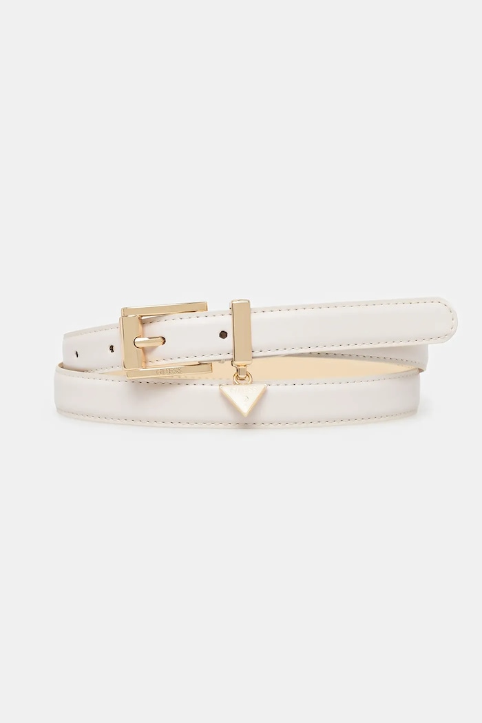 Guess pasek QUEENSLAND imitacja skóry licowej beżowy BW9254.P5325