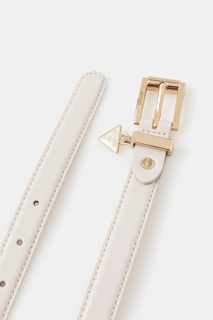 Guess pasek QUEENSLAND BW9254.P5325 beżowy AW25