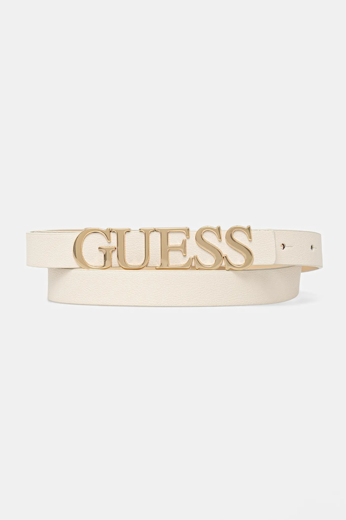 Opasok Guess MIMINA usňová koža béžová BW9257.P5320