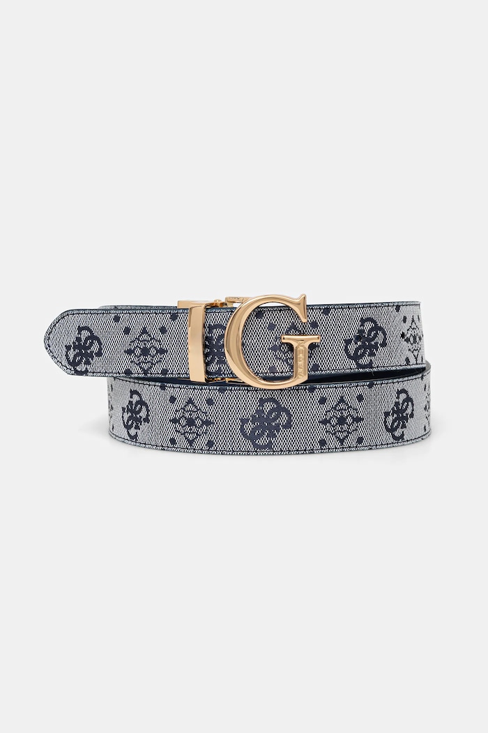 Guess pasek dwustronny NEDA syntetyczny niebieski BW9267.P5330
