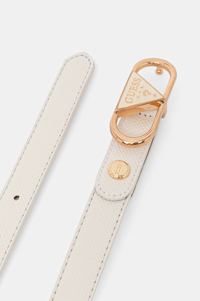 Guess pasek damski z imitacji skóry BW9270.P5320 biały SS26