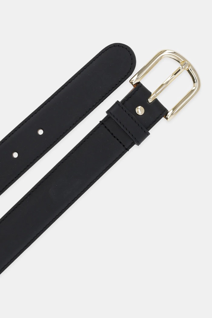 Kožený pásek A.P.C. ceinture rose PXBHZ.F65215 černá AW25