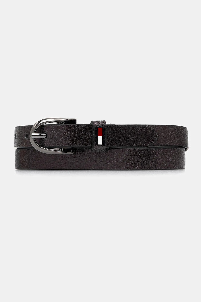 Tommy Jeans pasek skórzany czarny AW0AW17917