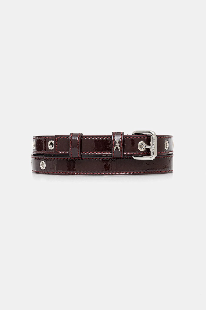 Patrizia Pepe curea de piele burgundia 2W0016.L170