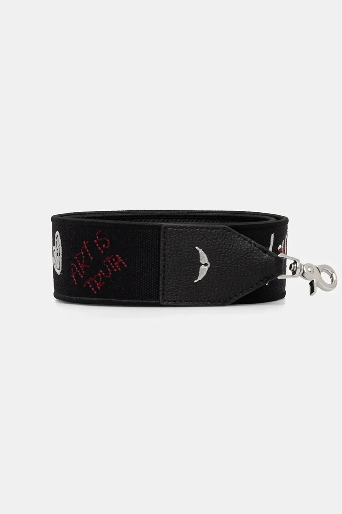 Pas za torbico ZADIG&VOLTAIRE Prijazno od planeta črna LWST01130