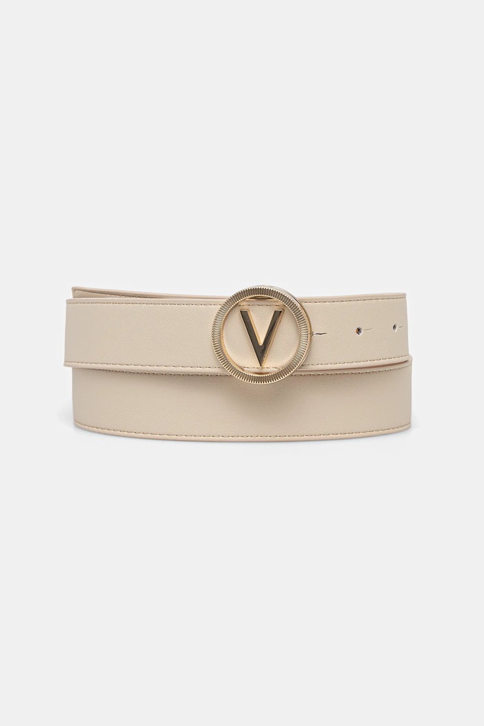 Valentino Bags pasek FLAME Planet friendly beżowy VCS9ND57