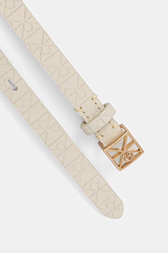 Calvin Klein curea pentru femei cu imitație de piele LV04F7048G alb SS26