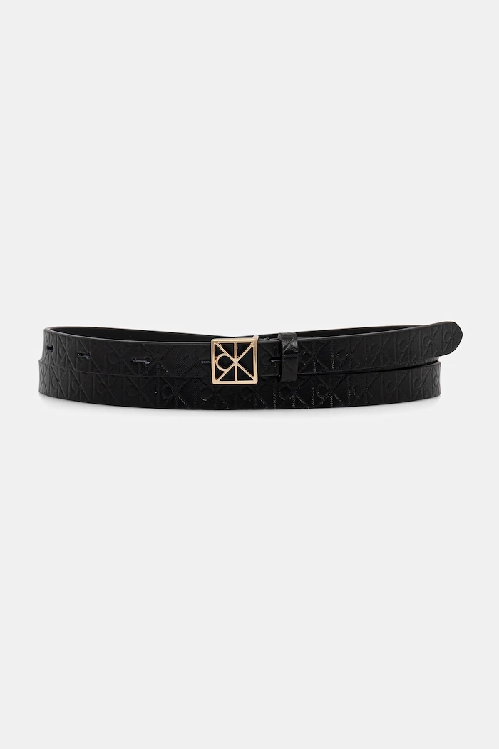 Calvin Klein curea pentru femei cu imitație de piele Gift Box negru LV04F7048G