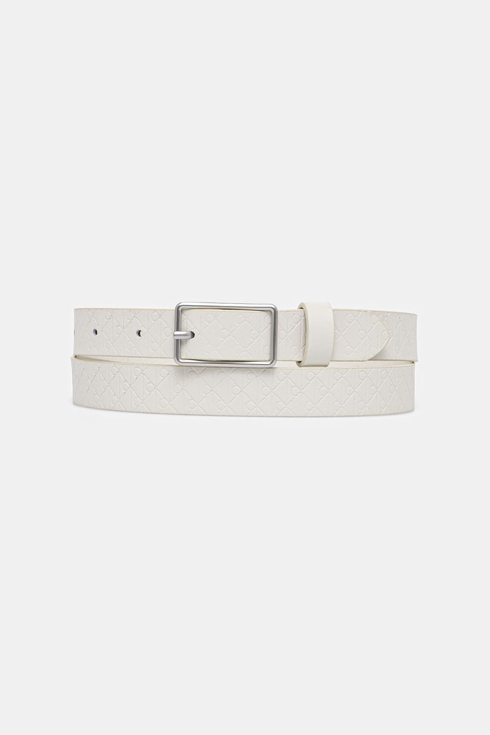 Calvin Klein ζώνη γυναικεία δερμάτινη λευκό LV04F7049G