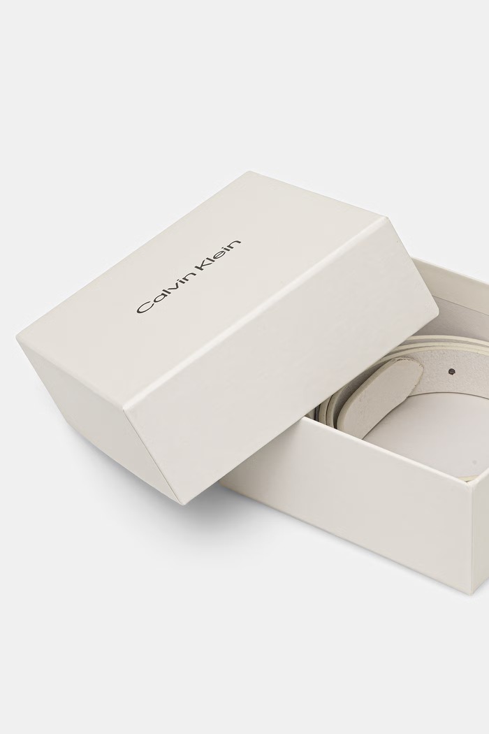 Αξεσουάρ Calvin Klein ζώνη γυναικεία δερμάτινη LV04F7049G λευκό
