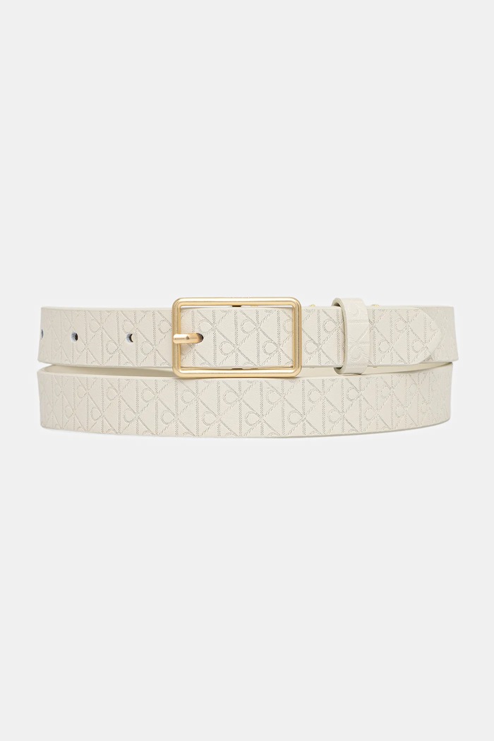 Calvin Klein ζώνη γυναικεία δερμάτινη μπεζ LV04F7049G