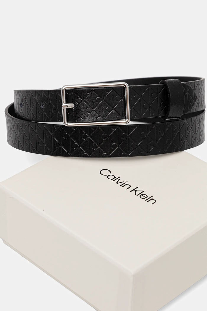Αξεσουάρ Calvin Klein ζώνη γυναικεία δερμάτινη LV04F7049G μαύρο