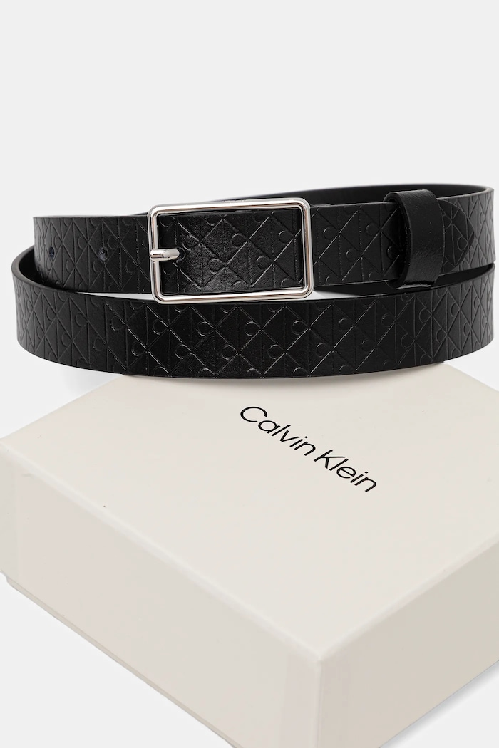 Αξεσουάρ Calvin Klein ζώνη γυναικεία δερμάτινη LV04F7049G μαύρο