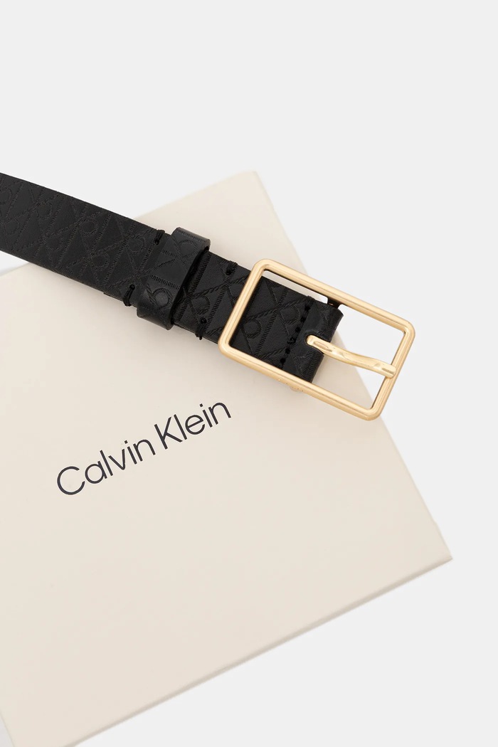 Αξεσουάρ Calvin Klein ζώνη γυναικεία δερμάτινη LV04F7049G μαύρο