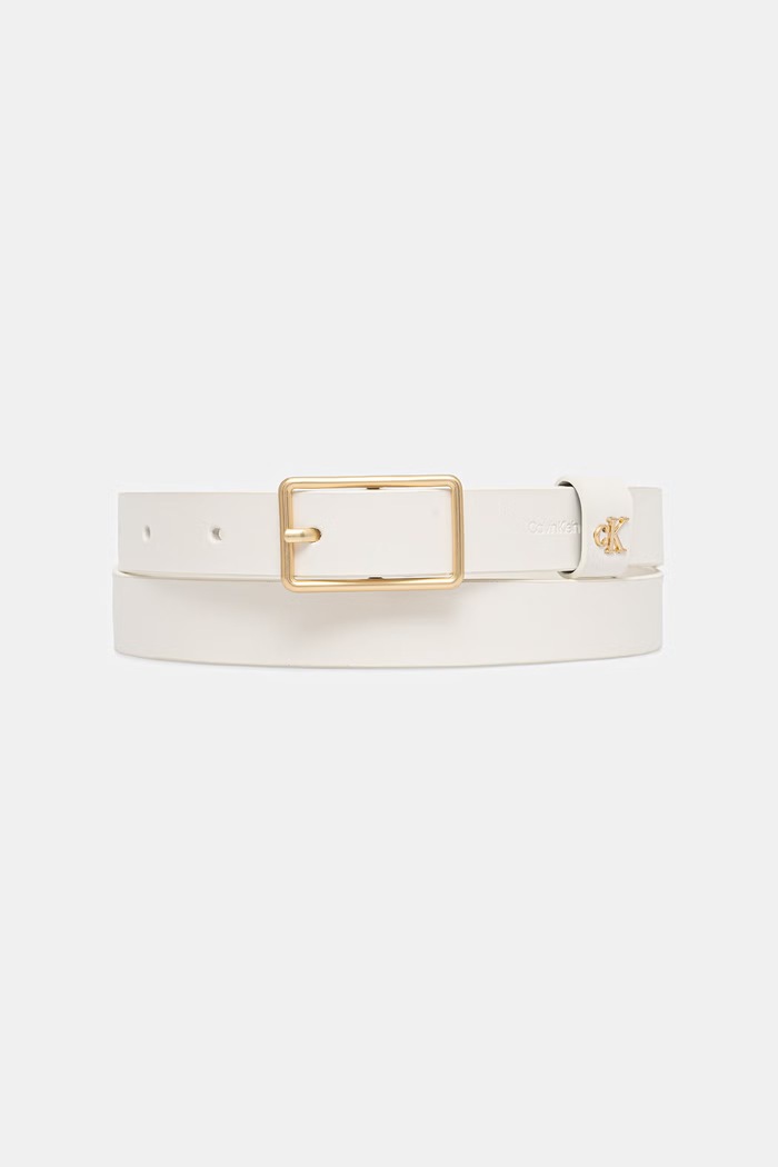 Calvin Klein pasek damski skórzany biały LV04F7050G
