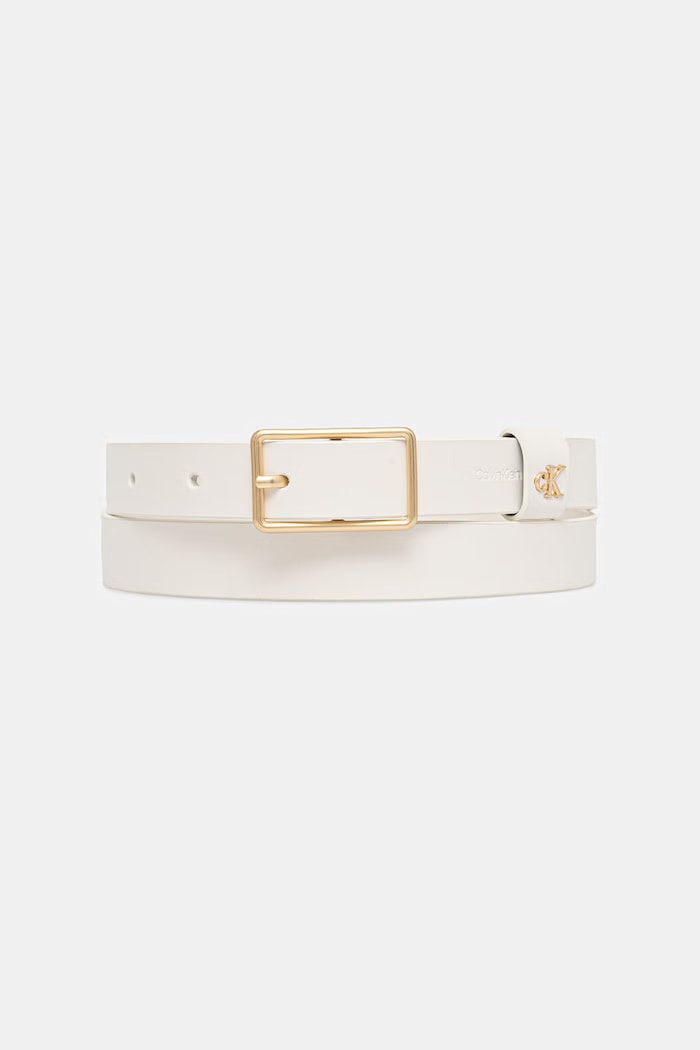 Calvin Klein pasek damski skórzany biały LV04F7050G