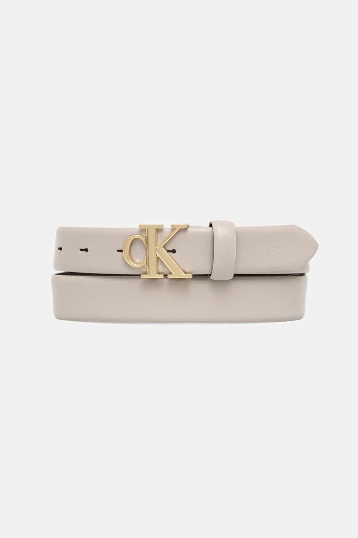 Calvin Klein pásek dámský kožený Dárkový box béžová LV04F7054G