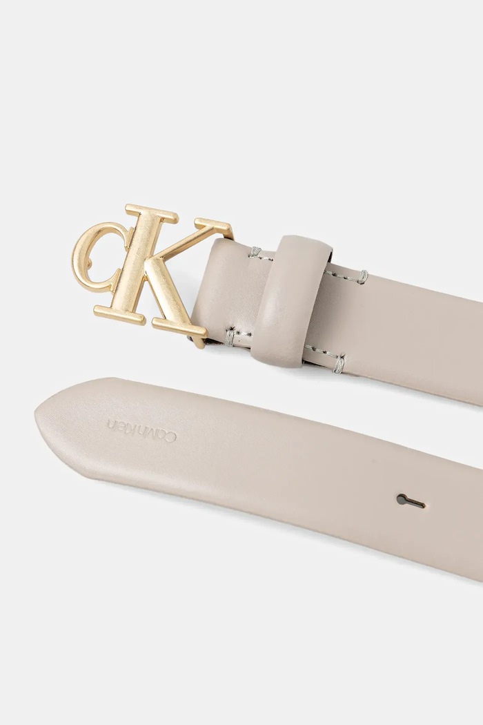 Calvin Klein pásek dámský kožený LV04F7054G béžová SS26