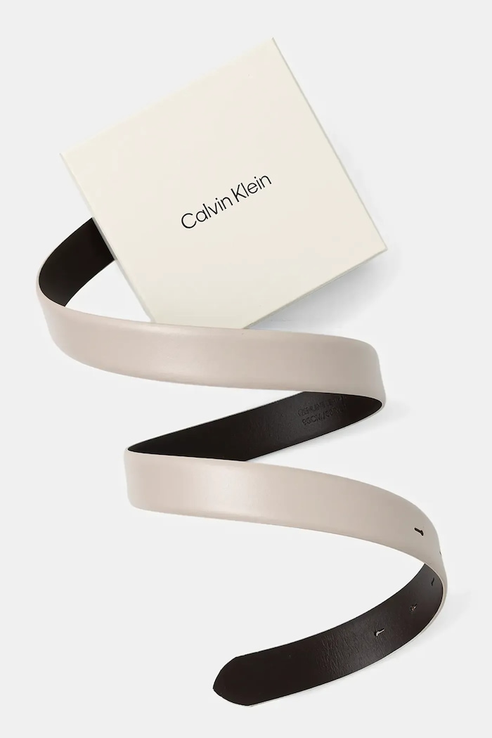 Doplňky Calvin Klein pásek dámský kožený LV04F7054G béžová