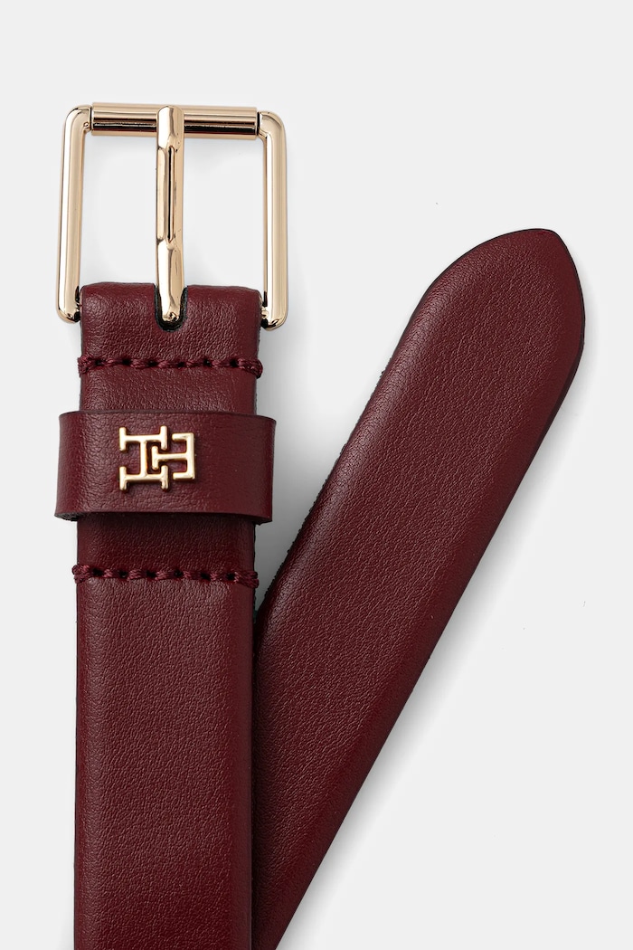 Tommy Hilfiger ζώνη γυναικεία δερμάτινη AW0AW17756 μπορντό SS26