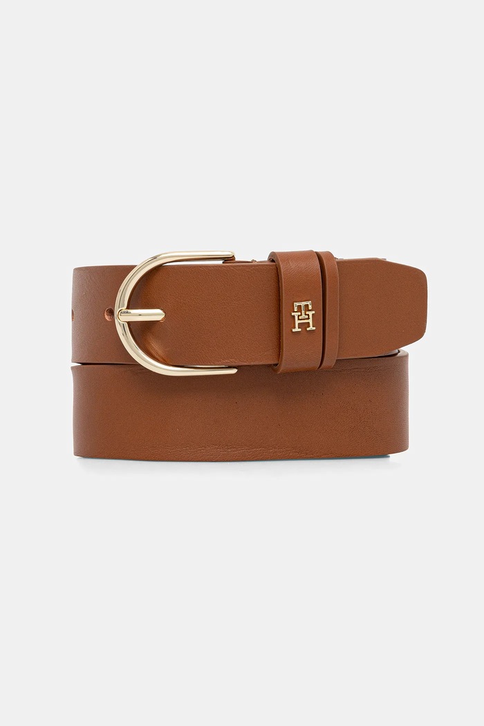 Tommy Hilfiger curea pentru femei din piele maro AW0AW17757