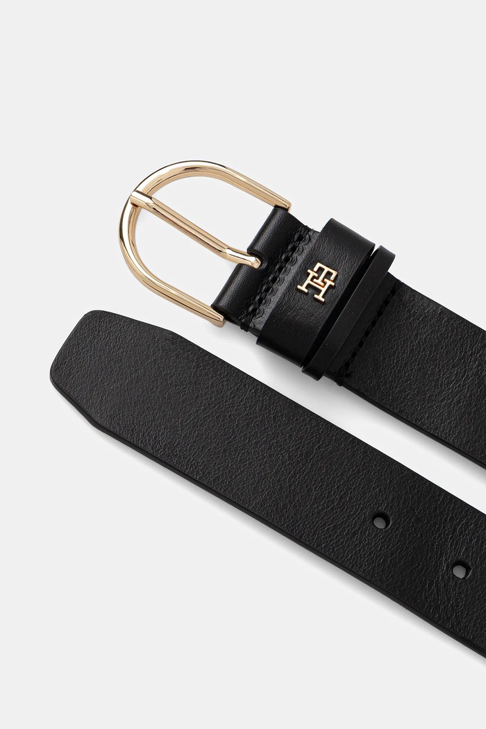 Tommy Hilfiger curea pentru femei din piele AW0AW17757 negru SS26